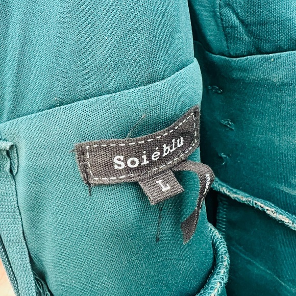 Soieblu Teal Dress with Textured Detail - Picture 4 of 4
